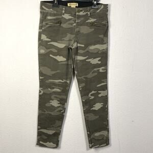 Democracy Abroad Technology Women Gray/Cream Camouflage Print Pants Size 12